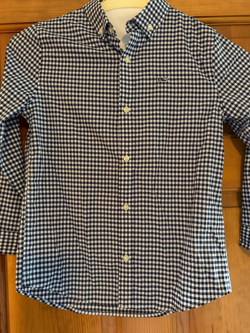 Vineyard Vines Navy & White Gingham Performance Shirt